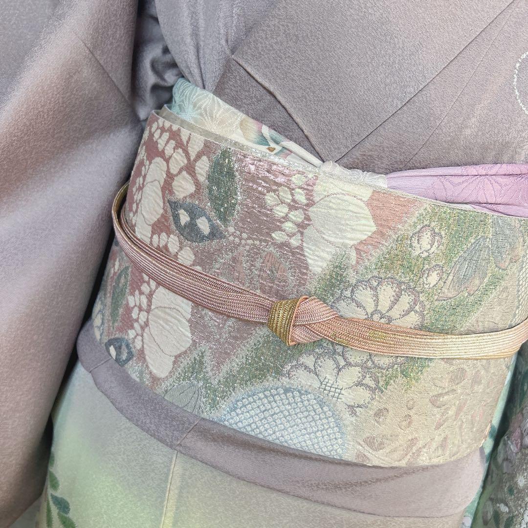 訪問着フルセット　辻が花　着物　正絹　薄ピンク　華やか　七五三　入学式　p3