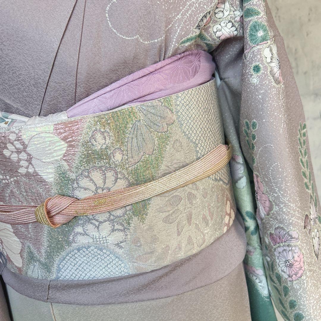 訪問着フルセット　辻が花　着物　正絹　薄ピンク　華やか　七五三　入学式　p3