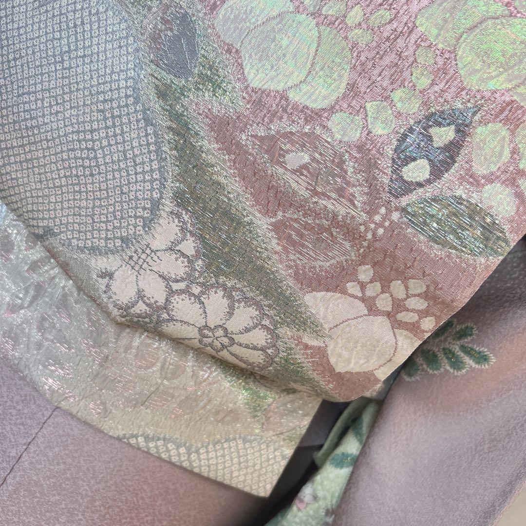 訪問着フルセット　辻が花　着物　正絹　薄ピンク　華やか　七五三　入学式　p3