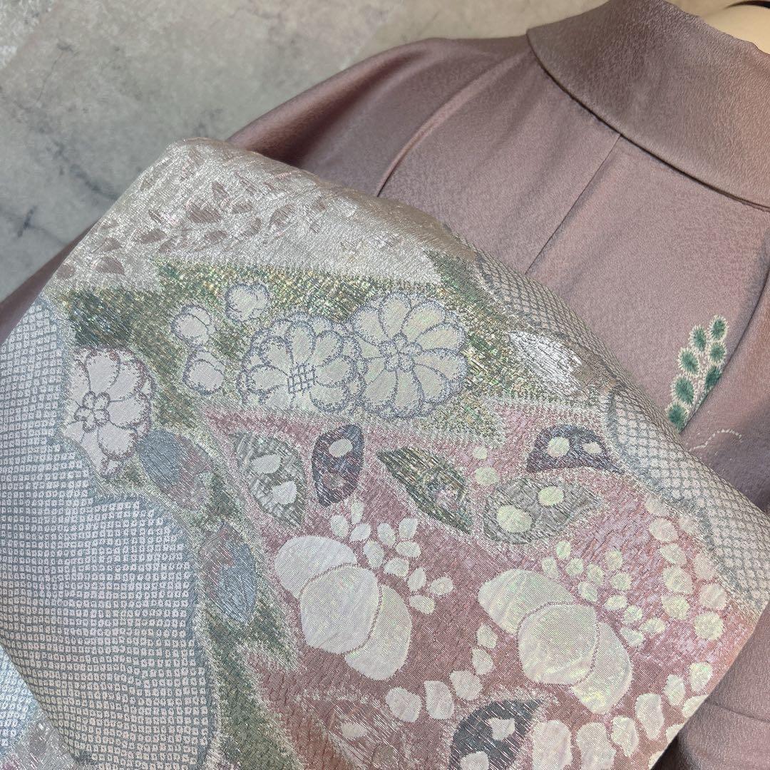 訪問着フルセット　辻が花　着物　正絹　薄ピンク　華やか　七五三　入学式　p3