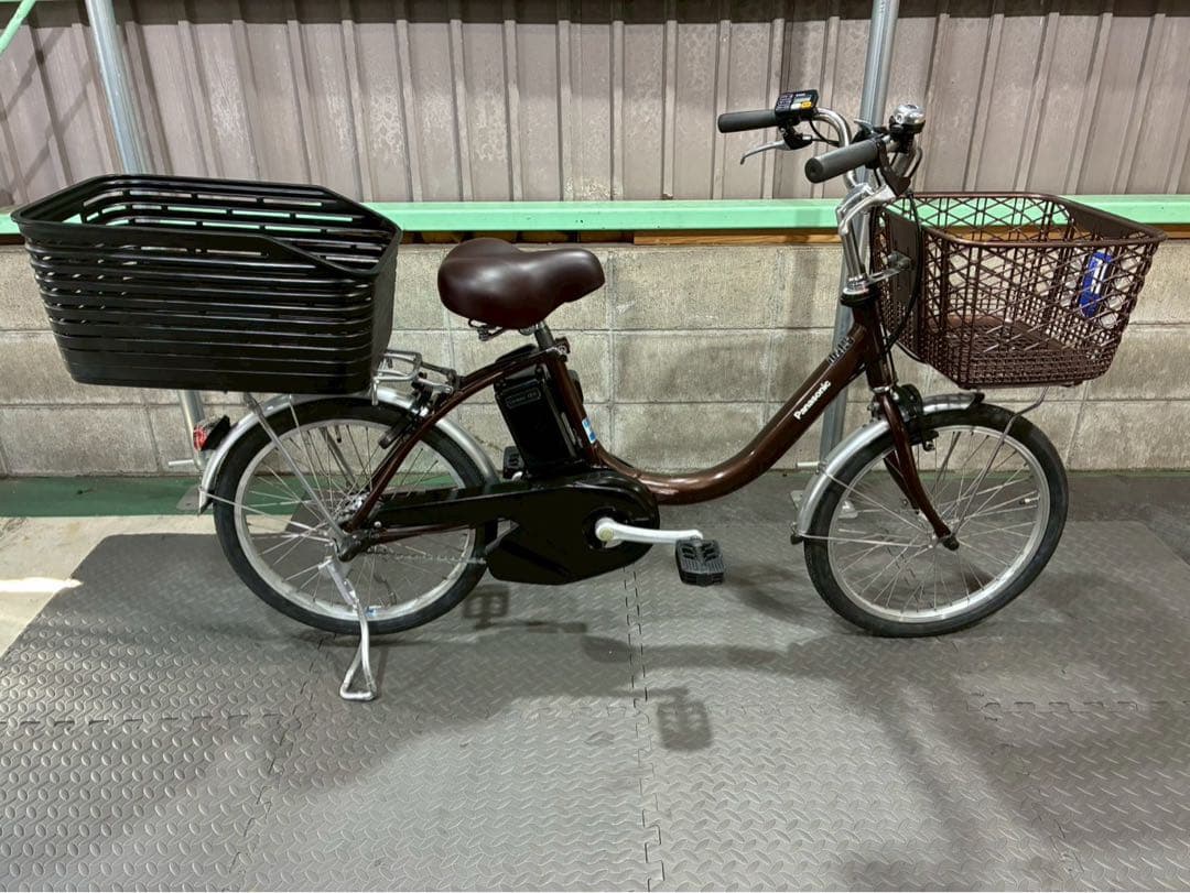 №8701 電動自転車パナソニックビビL.S 20インチ✨大容量リアバスケット✨