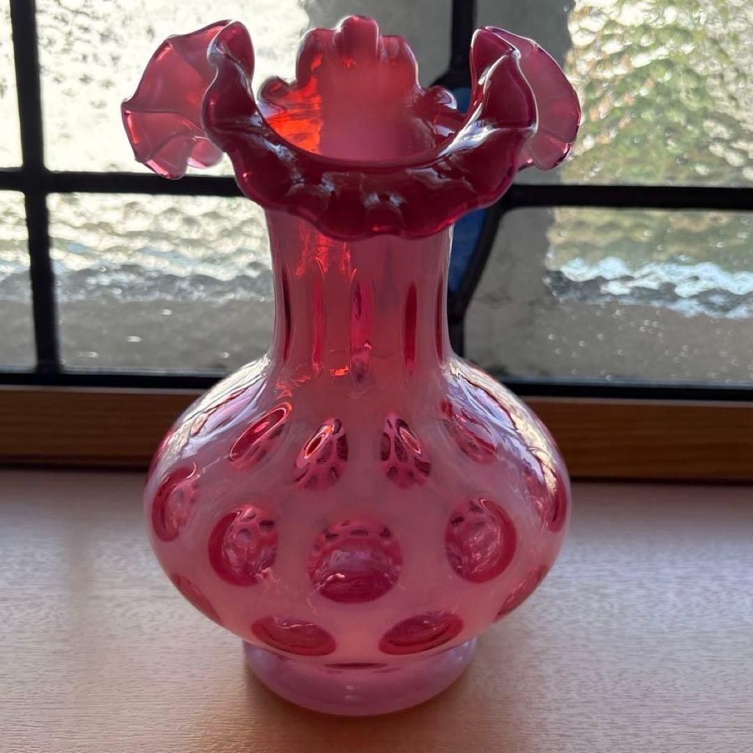 フェントン　オパールセント　ドット　花瓶