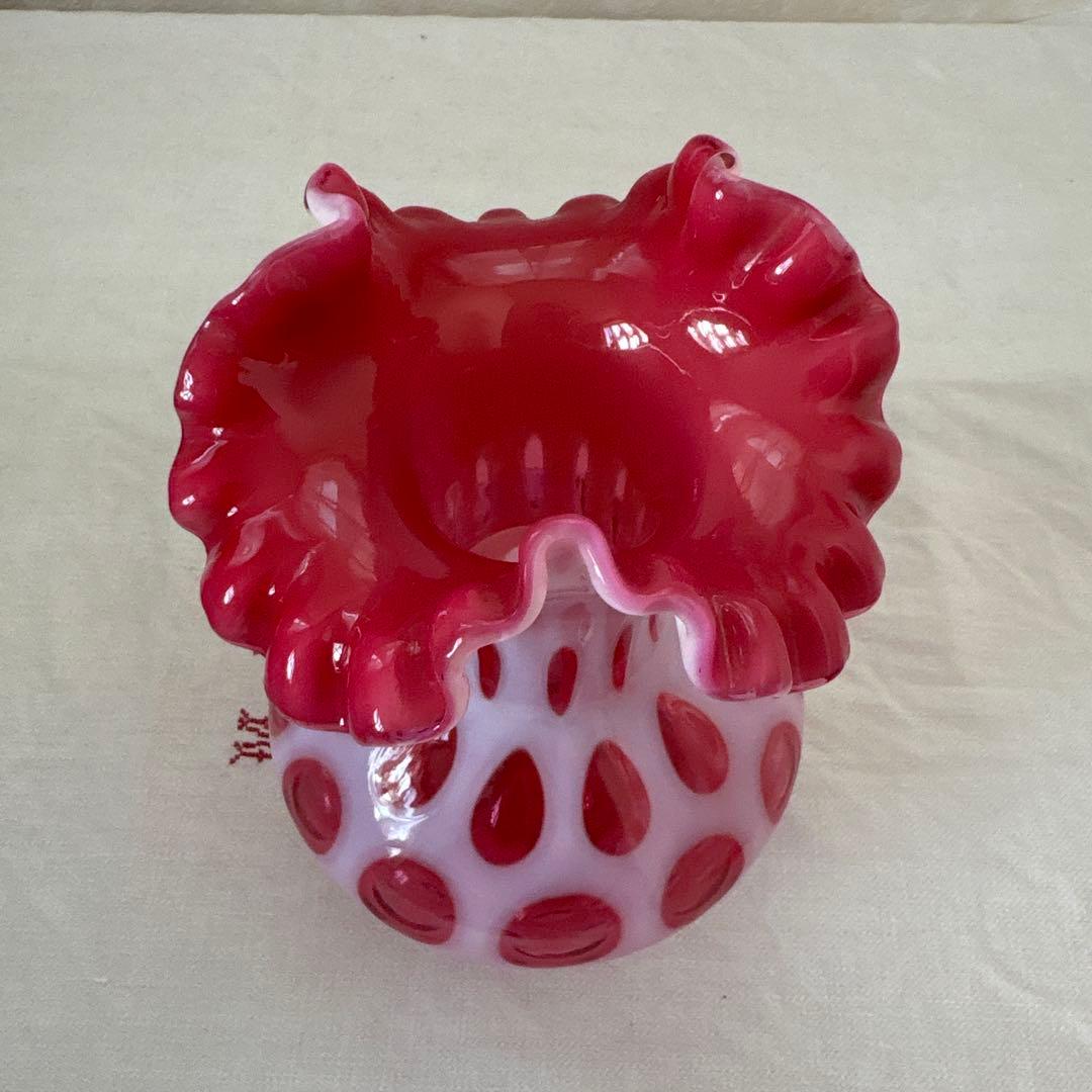 フェントン　オパールセント　ドット　花瓶