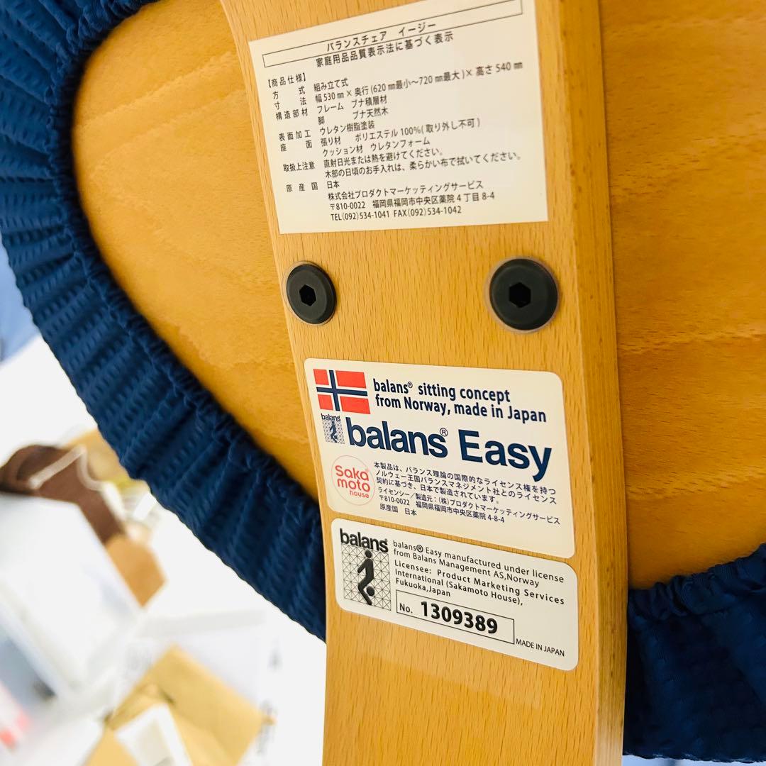 組み立て不要　説明書　撥水カバー　バランスチェア イージー レッド　紺