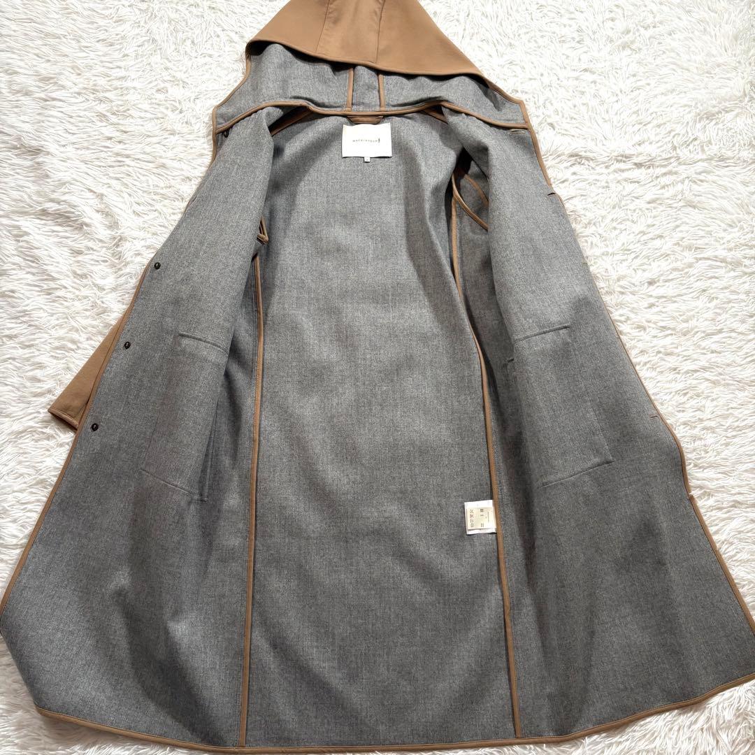 美品✨マッキントッシュ　フーデッドコート　ウール　ベージュ　36　ルーマニア製