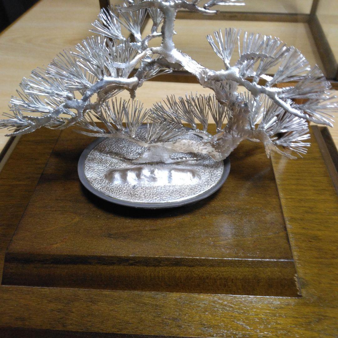 純銀製 光則作 銀細工 松　保証書 ケース付き　美品