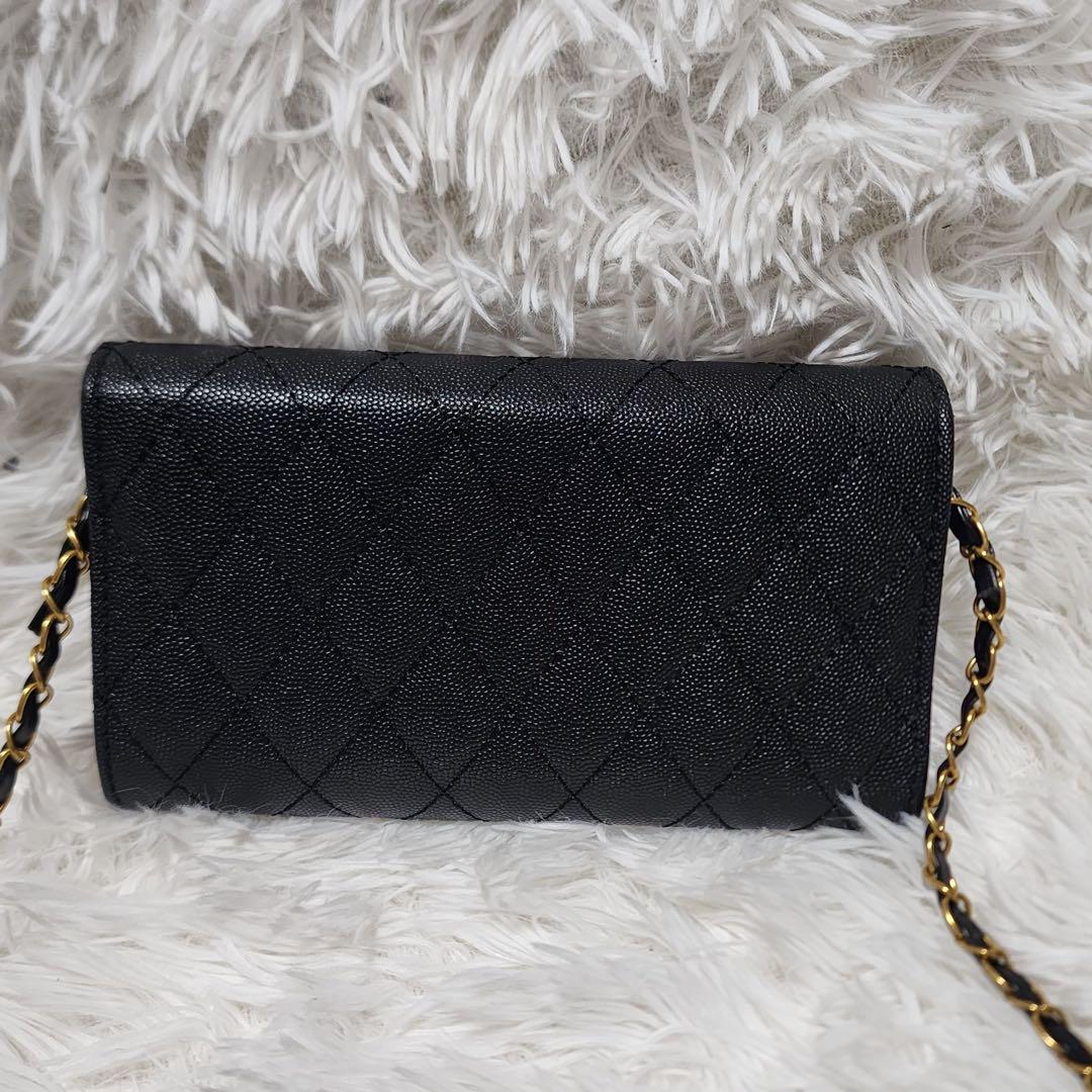 ゆ*ー様 CHANEL　ショルダーウォレット　財布　黒　ノベルティ　シャネル