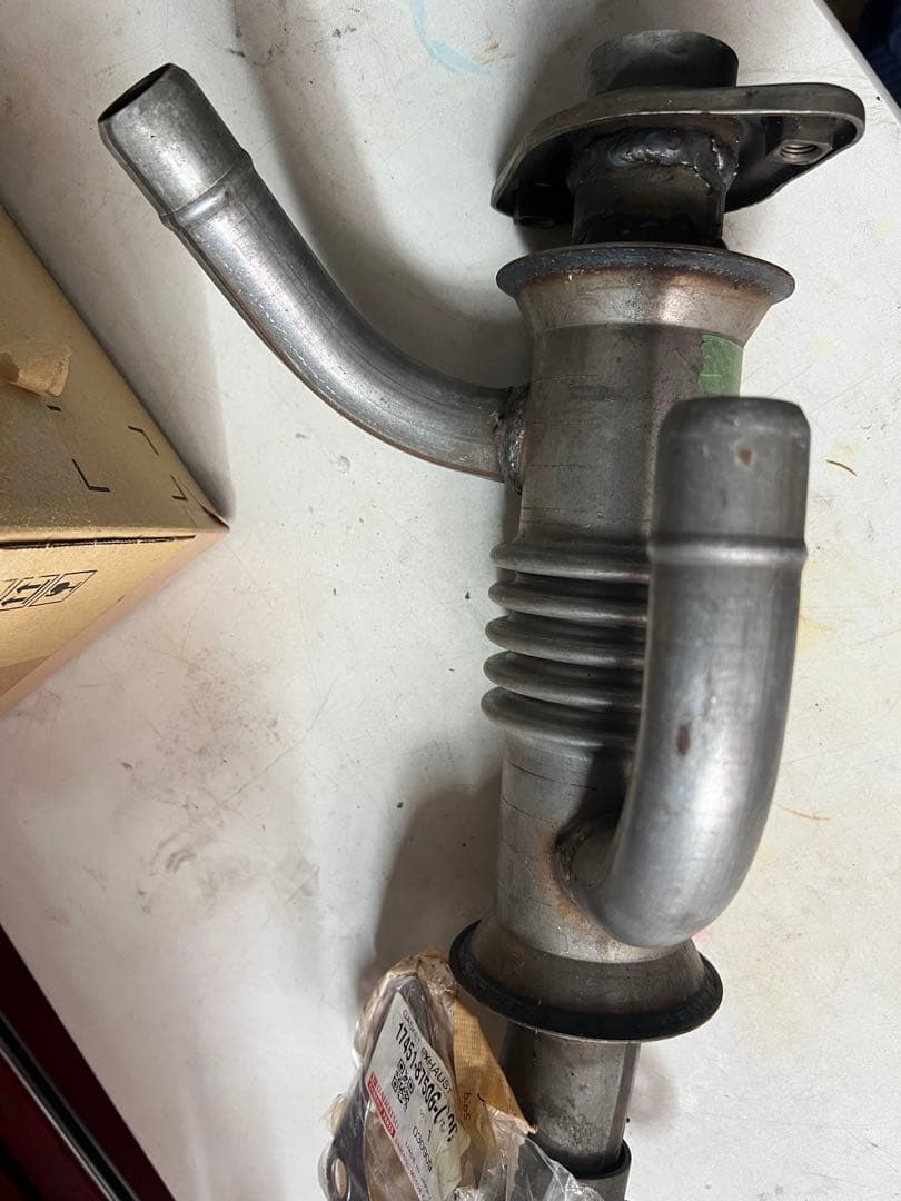 ミゼット2 エキマニ・フロントパイプ 、三角のガスケット付き