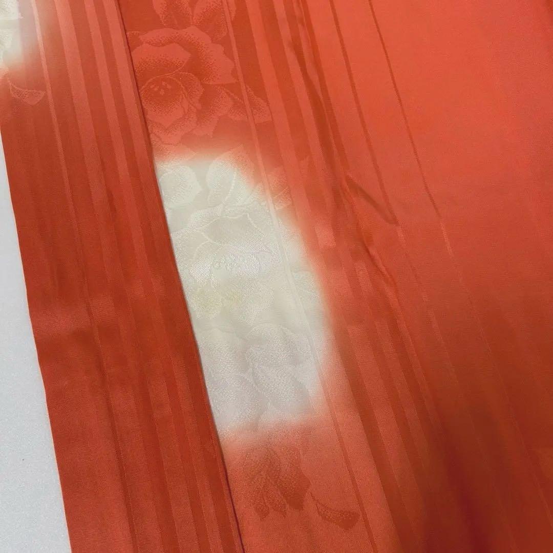 振袖用長襦袢 正絹 付け衿に可愛い刺繍 暈し染広衿 着物 T-2937