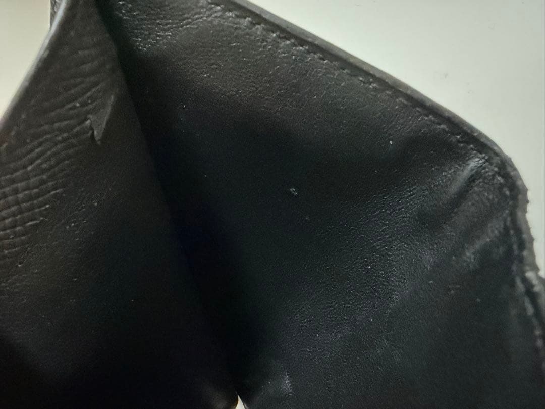 HERMES 二つ折り財布 黒 レザー