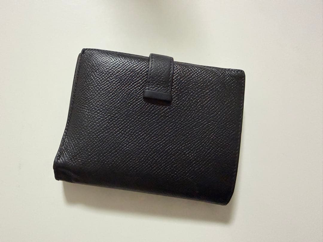 HERMES 二つ折り財布 黒 レザー