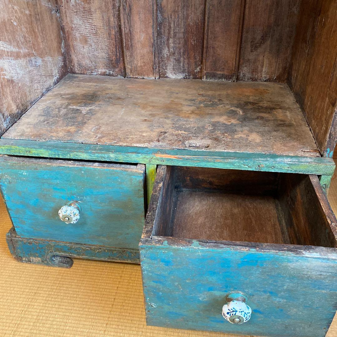 yuki様　アンティーク　観音開き　棚　希少品