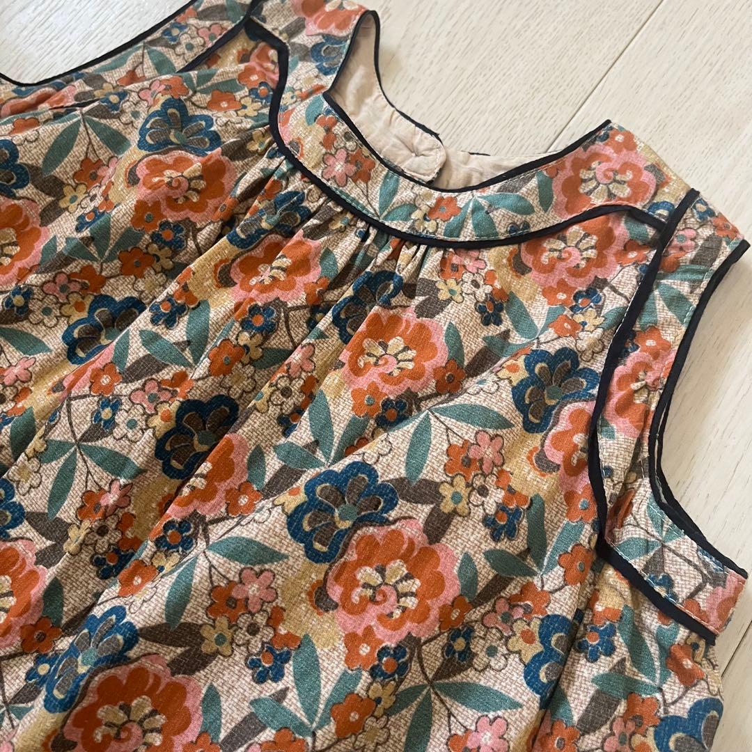 ⭐︎希少⭐︎CARAMEL VINTAGEFLORAL PRINT DRESS 8A