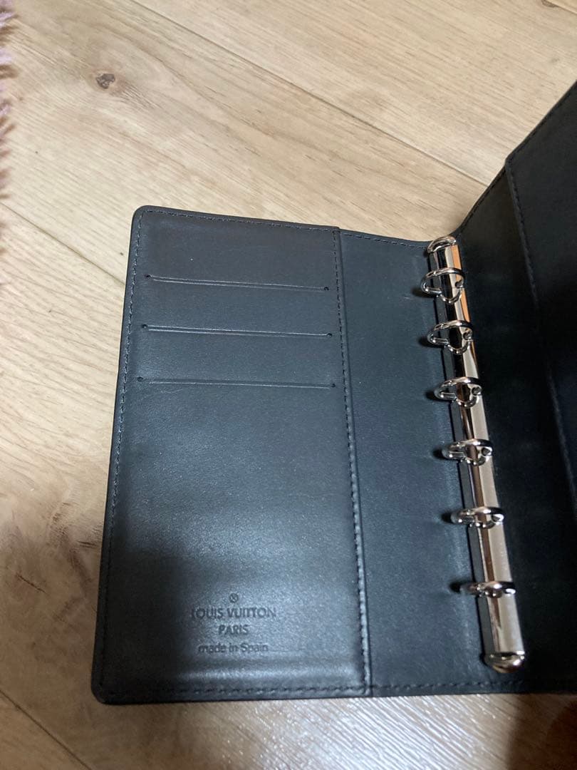 美品　ルイヴィトン システム手帳 カバー アジェンダ モノグラムマット シルバー