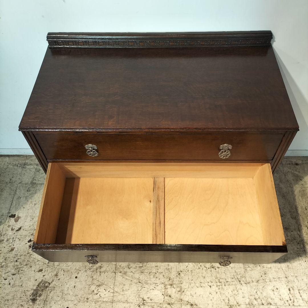 M♦イギリス製　アンティークファニチャー2段チェスト