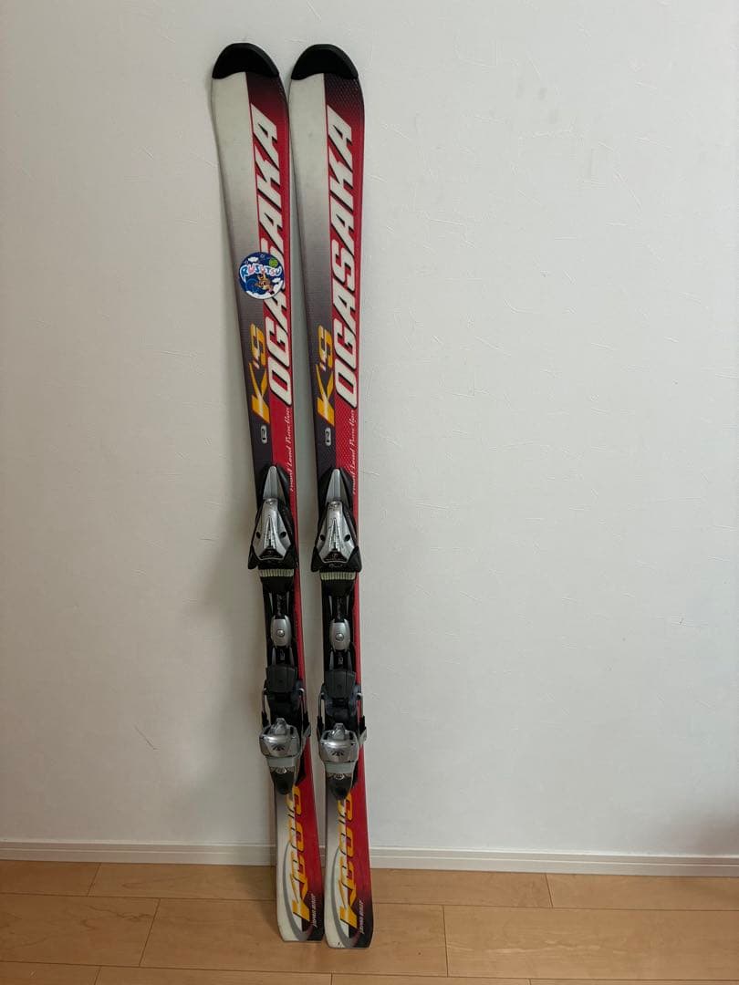 OGASAKA スキー板 『覇』Keos 160cm 赤黒 + 紫スキー用ポール