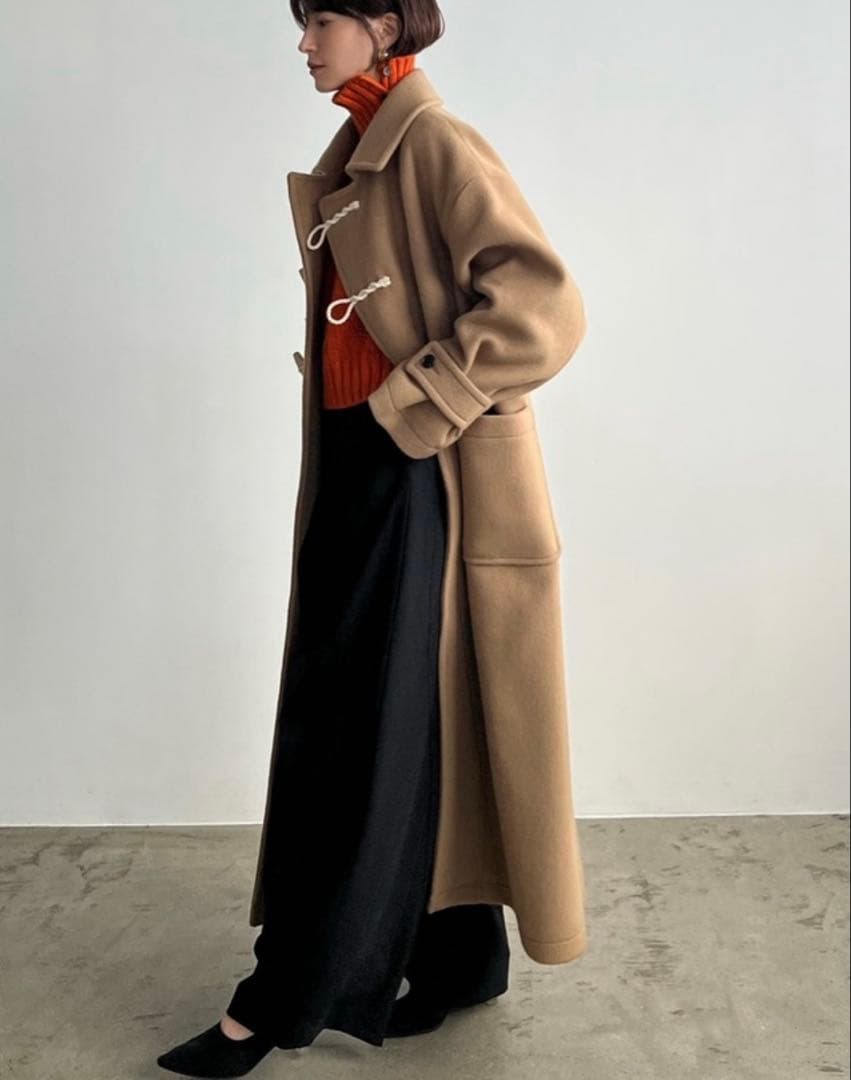 【新品】CLANE/OVER MAXI DUFFLECOAT/ベージュ/サイズ1