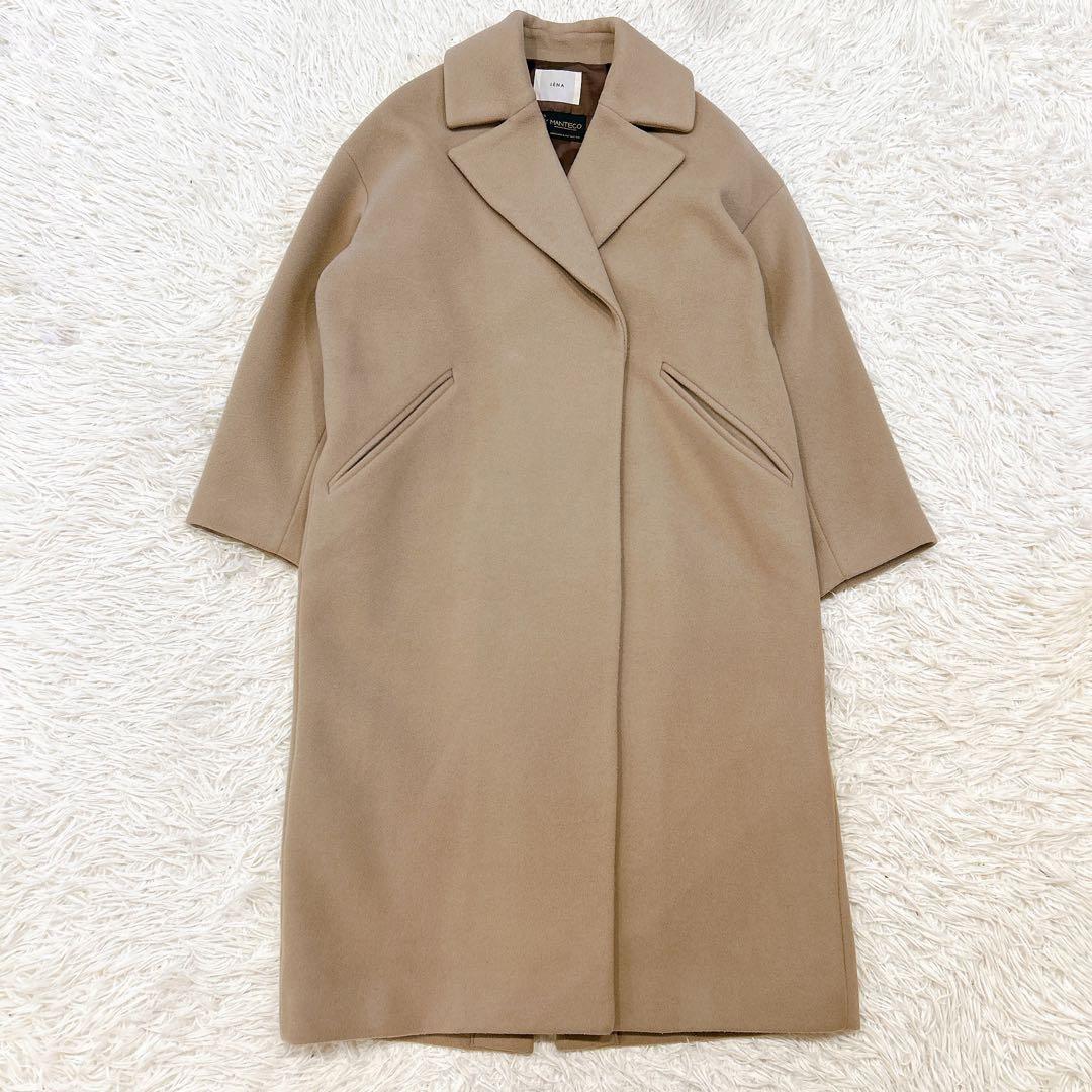 美品 IENA ロングコート MANTECO チェスターコート　キャメル　34