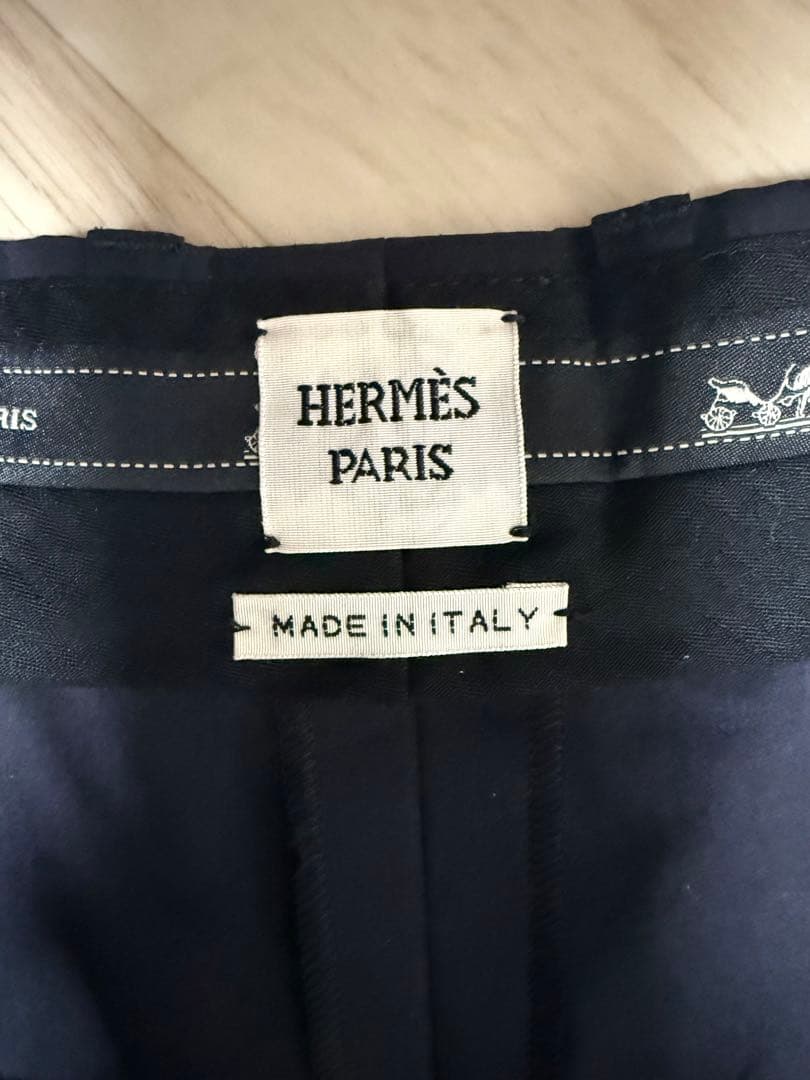 HERMES エルメス ハーフパンツ ショートパンツ 黒 紺 美品