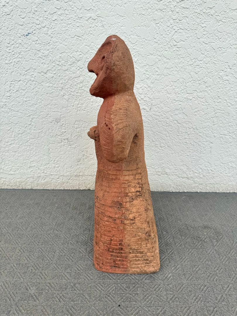 【レア】特大 45cm ハート形土偶 縄文 埴輪 信楽 置物 オブジェ　はにわ