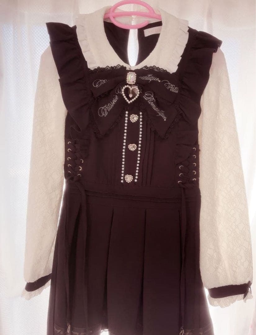 LIZLISA(リズリサ) バックカシュクールセットアップ黒