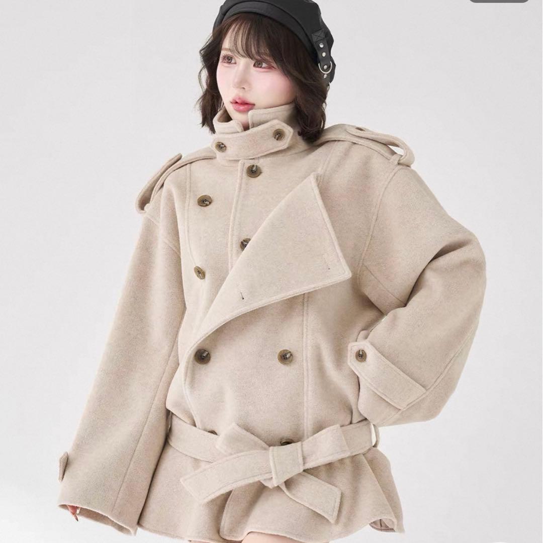 新品未開封Darich ドロップショルダージャケットコート アイボリーF