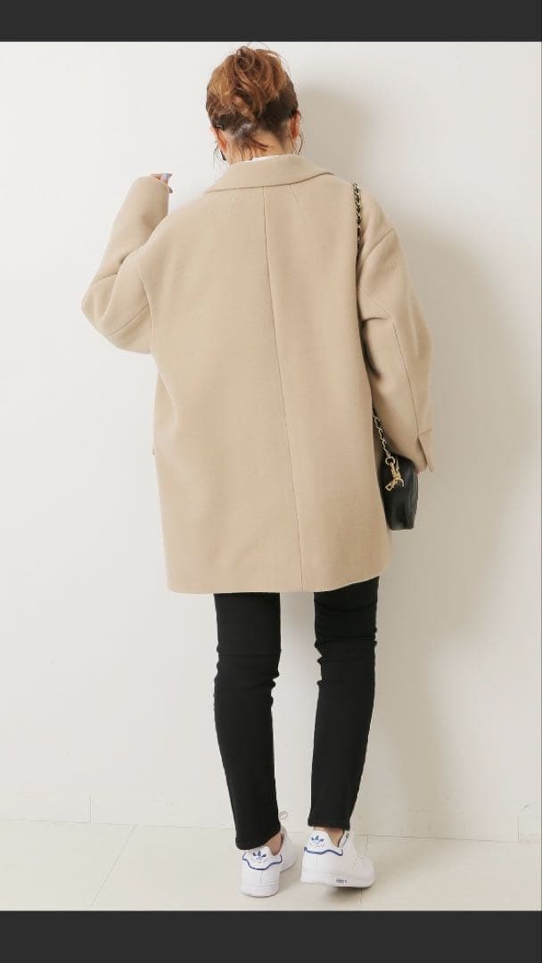 Spick & Span W/Nyモッサジャケットライクコート 38