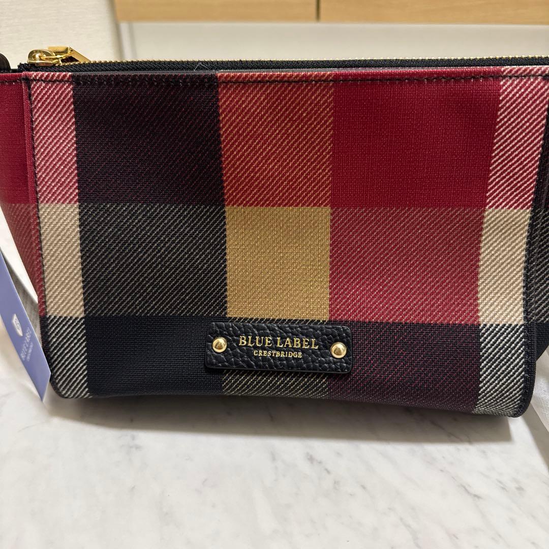 BLUE LABEL チェック柄ショルダーバッグ