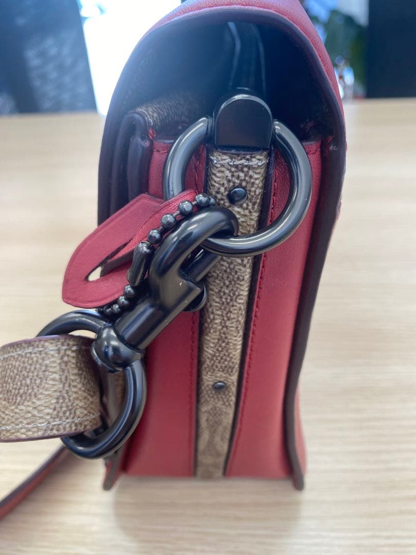 COACH シグネチャー チェーン 2WAY フラップ クラッチショルダーバッグ