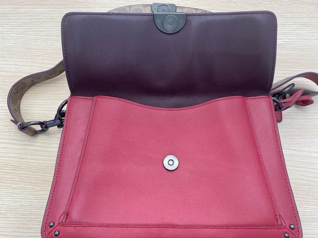 COACH シグネチャー チェーン 2WAY フラップ クラッチショルダーバッグ