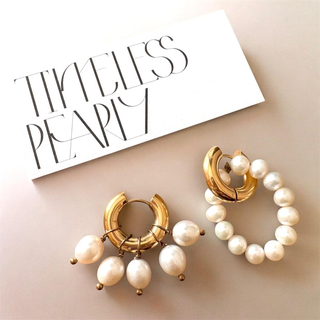 Timeless Pearly タイムレスパーリーパール フープピアス
