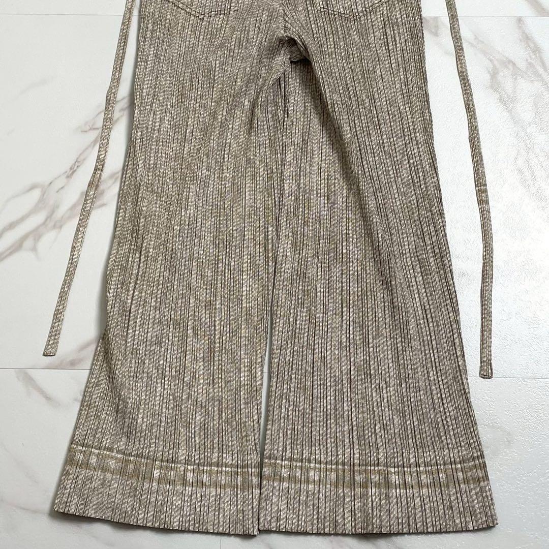 未使用に近い 09AW◎プリーツプリーズ オーバーオール デニム スタッズ