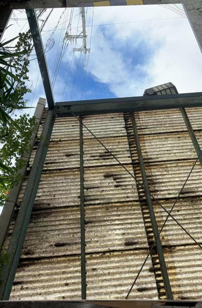 【中古】ダンスミラー 割れない鏡 幅100x160cm 姿見 白色 21番