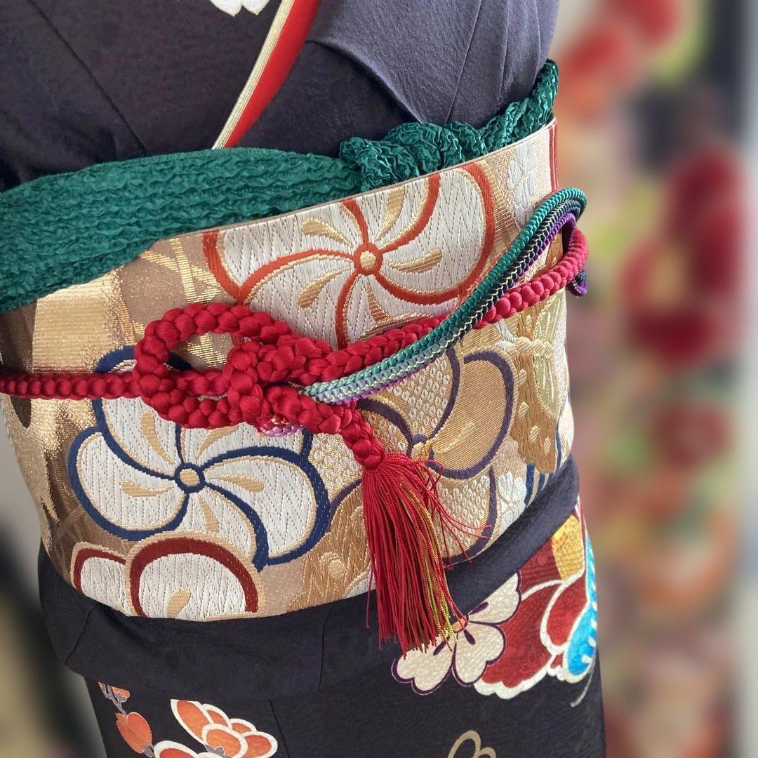 未使用に近い　振袖フルセットお探しの方に　王道古典柄　大輪