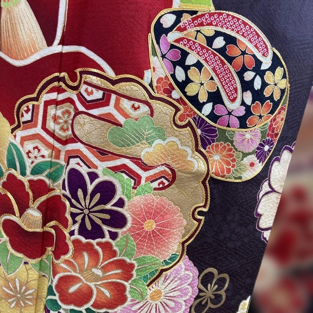 未使用に近い　振袖フルセットお探しの方に　王道古典柄　大輪
