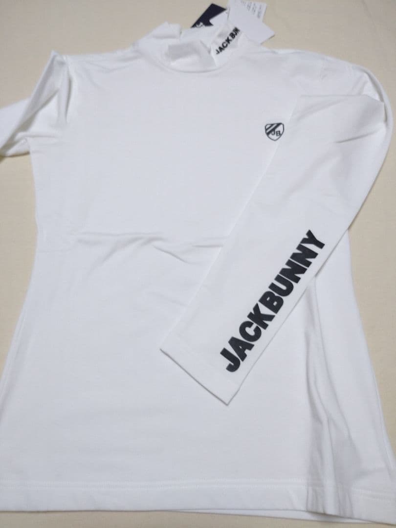 白 裏起毛ストレッチ 00サイズXS ジャックバニー ゴルフウェア 長袖