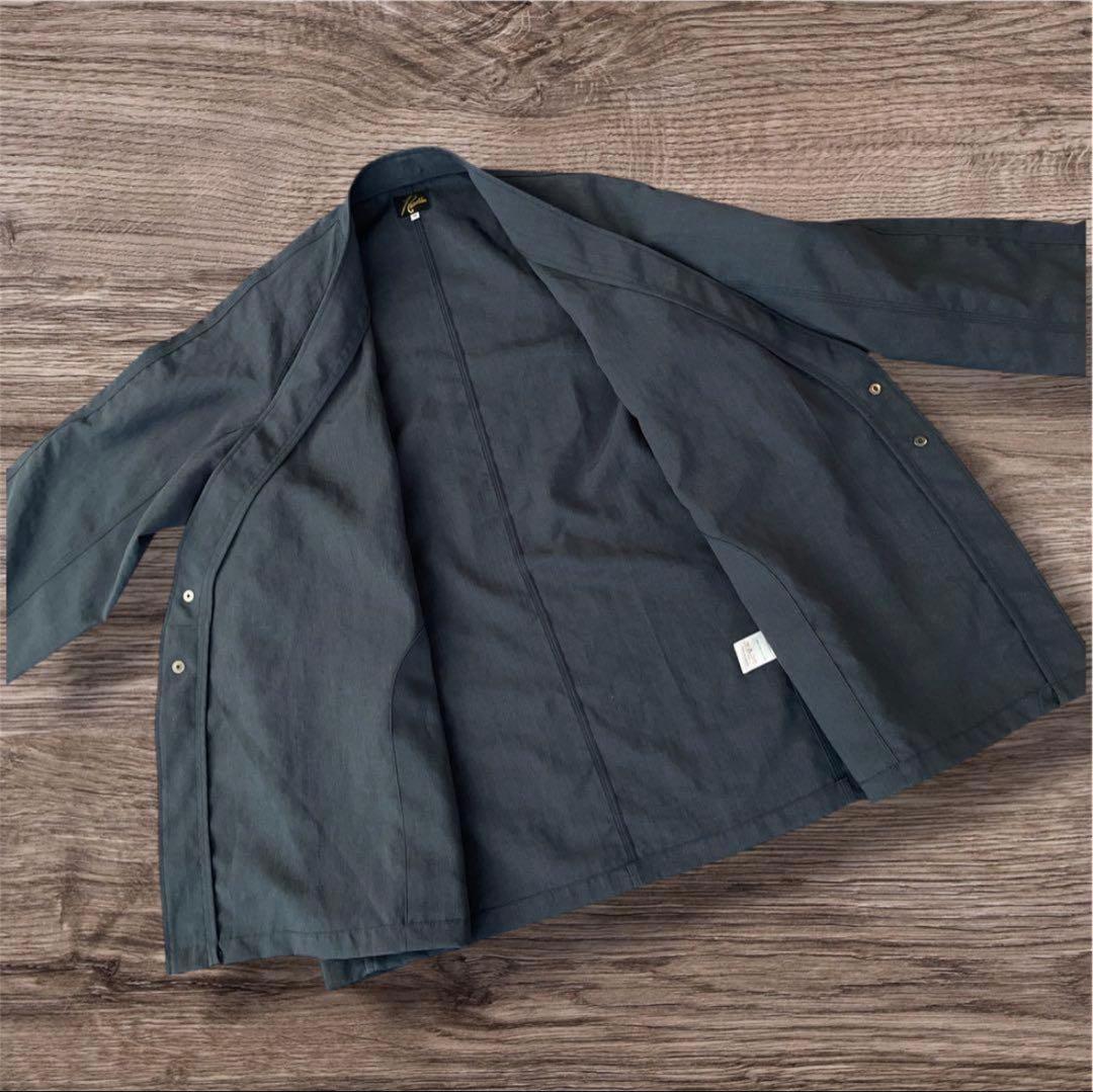 【ニードルズ　作務衣ジャケット】Mサイズ　ポリ100% ダブル　日本製　濃紺