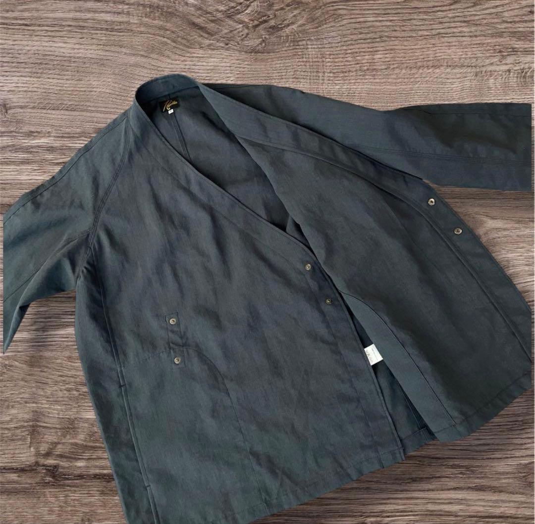 【ニードルズ　作務衣ジャケット】Mサイズ　ポリ100% ダブル　日本製　濃紺