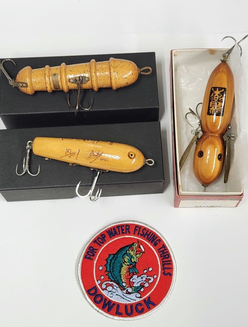 道楽、トップウォータールアー　DOWLUCK セット　ワッペン