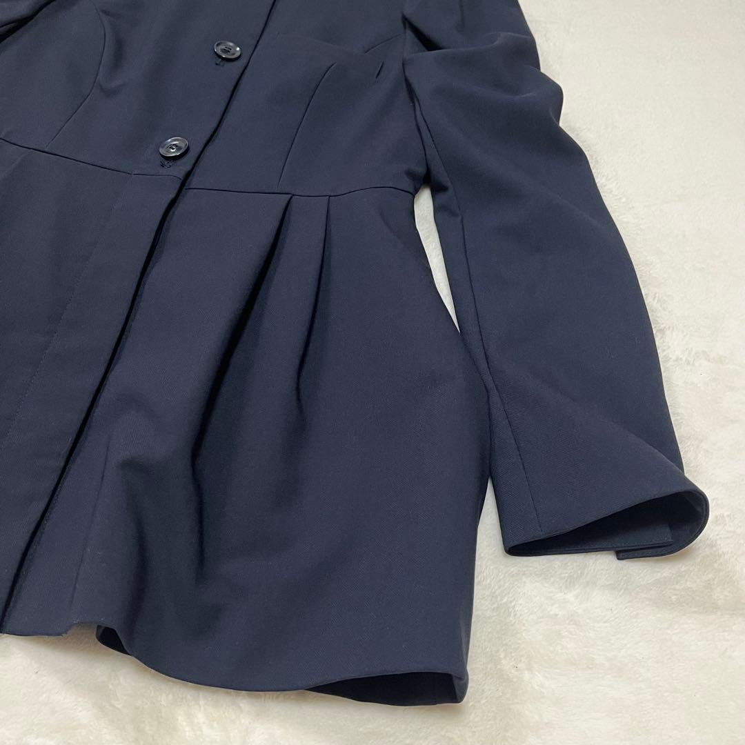 美品✨regleam ノーカラージャケット　ペプラムジャケット M ネイビー