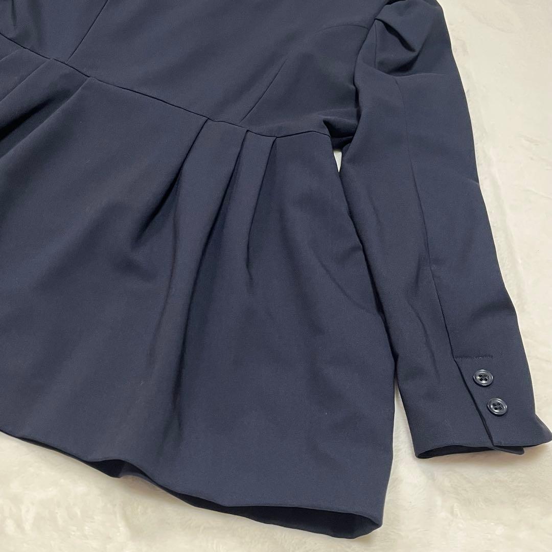 美品✨regleam ノーカラージャケット　ペプラムジャケット M ネイビー