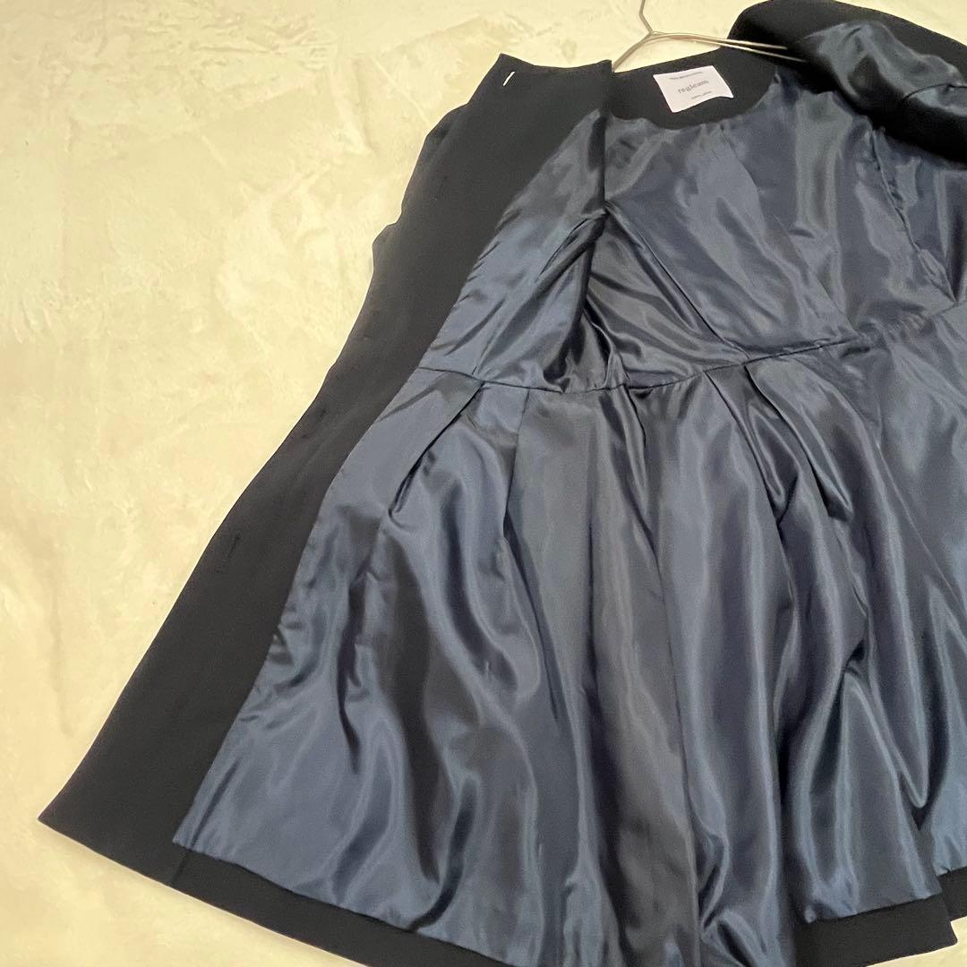 美品✨regleam ノーカラージャケット　ペプラムジャケット M ネイビー