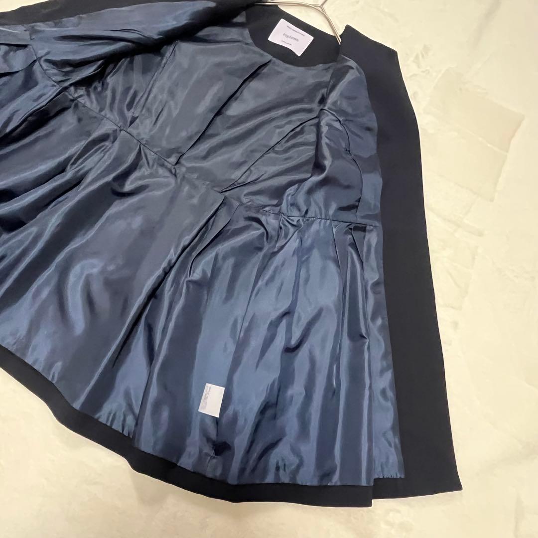 美品✨regleam ノーカラージャケット　ペプラムジャケット M ネイビー