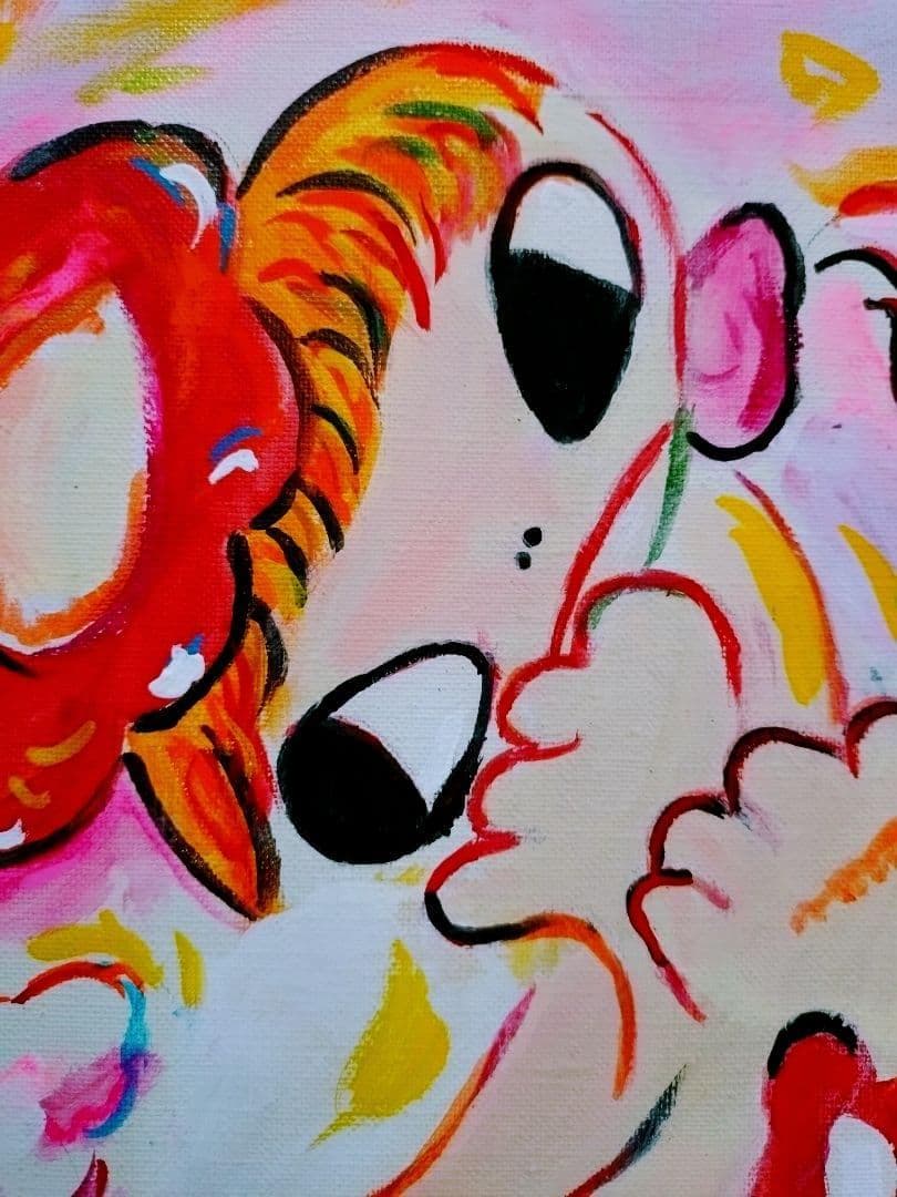 l*h様 【F6号】ロッカクアヤコ　肉筆保証/表裏サイン/アクリル/油彩/絵画/