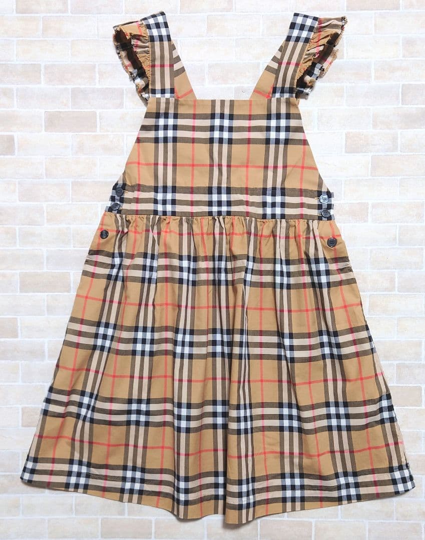 美品　バーバリー　BURBERRY　ノバチェック　ジャンパースカート　4Y　8Y