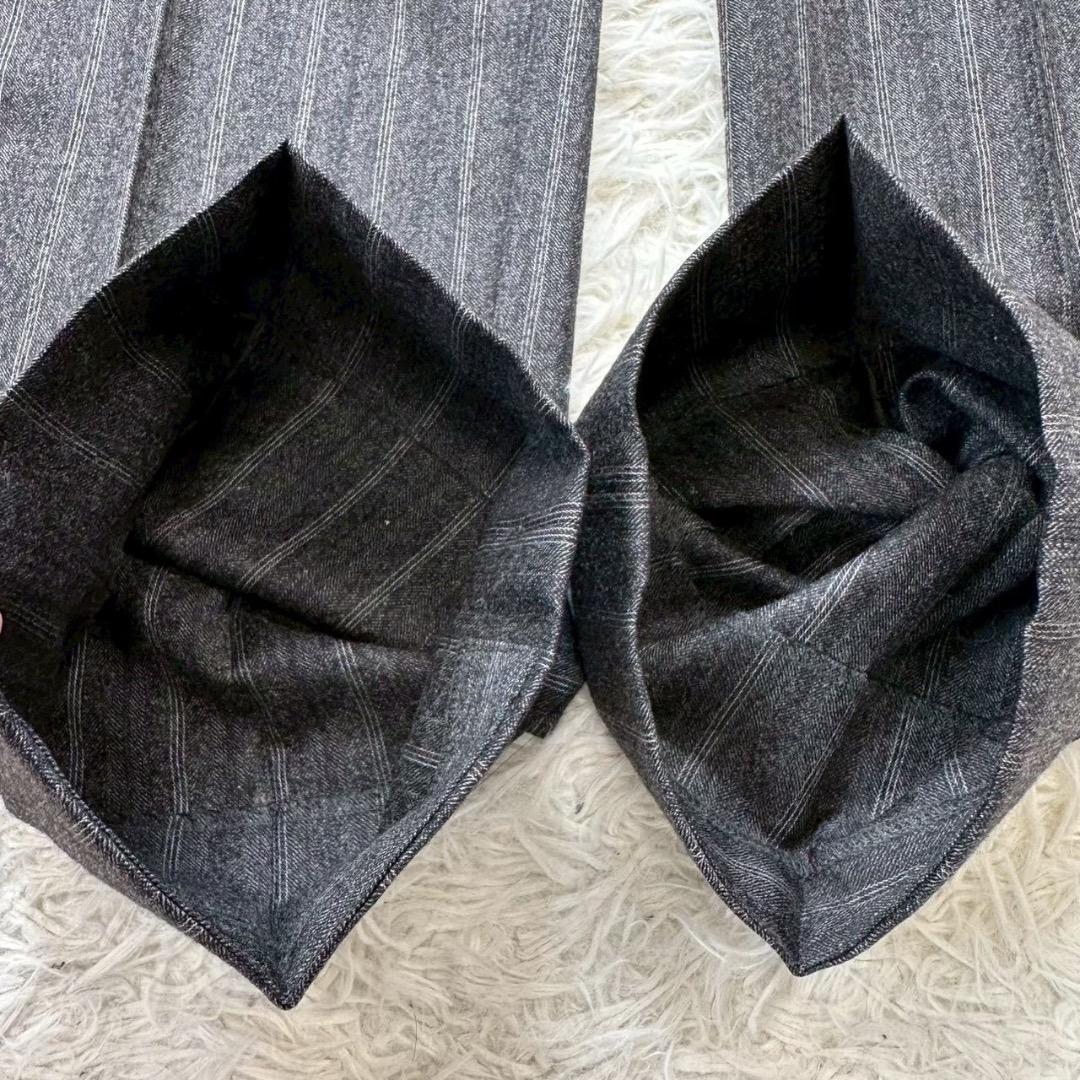 美品✨SHIPS 高級生地ゼニア ストライプ スーツ 総裏 本切羽 48 L相当