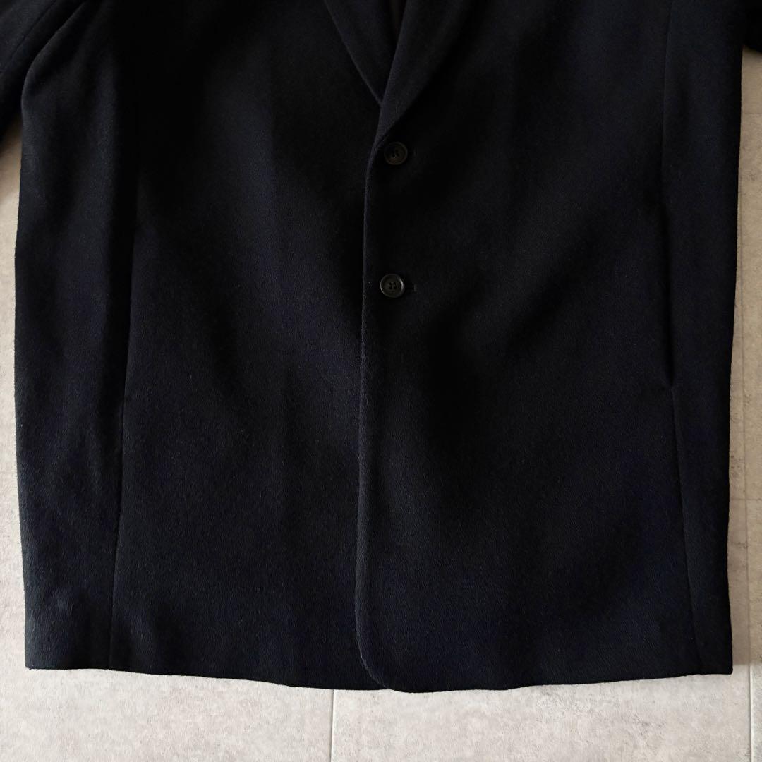極美品✨️ミズイロインド チェスターコート フリー ブラック ウール ミドル丈