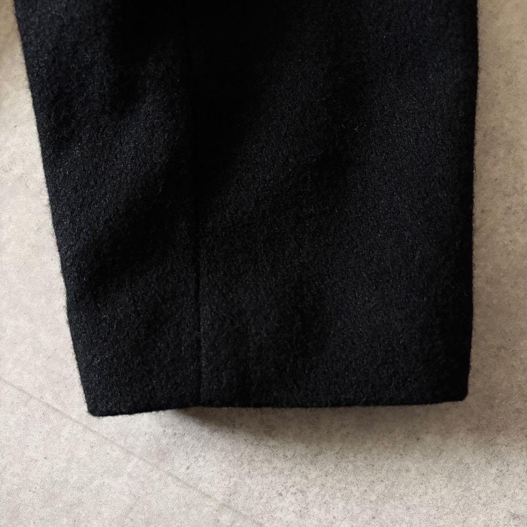 極美品✨️ミズイロインド チェスターコート フリー ブラック ウール ミドル丈