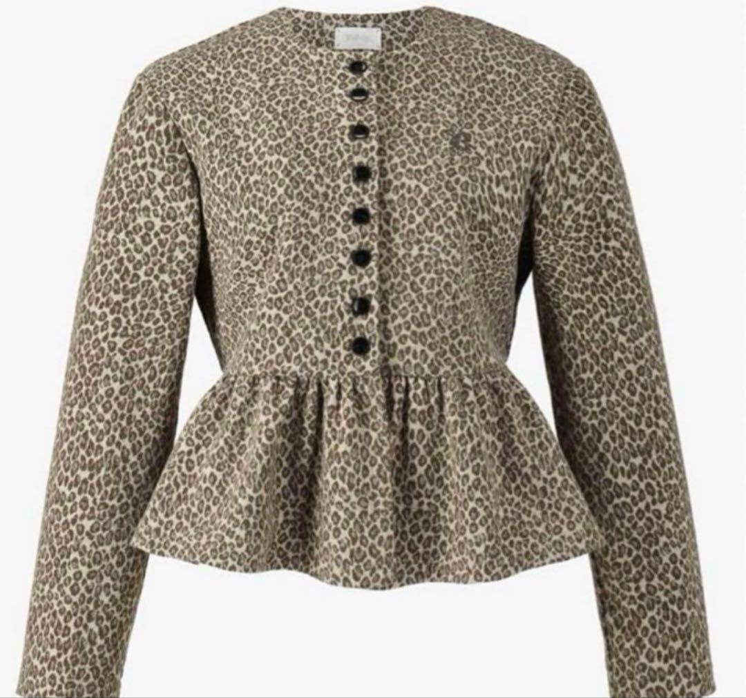 Bibiy. PEPURAMU CARDIGAN レオパード