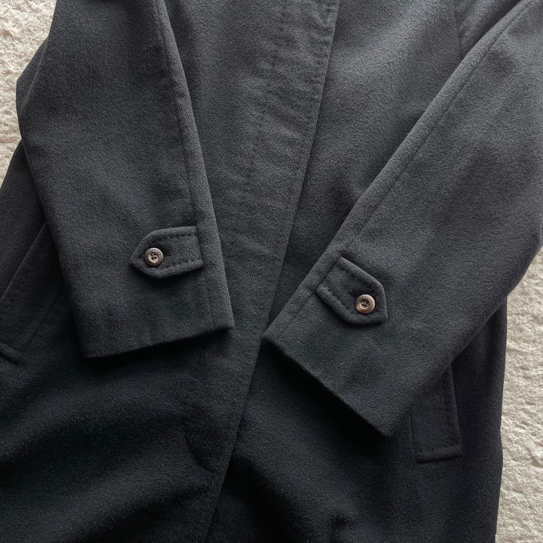 【美品】バーバリー チェスターコート 金タグ マキシ丈 カシミヤ シルク 黒